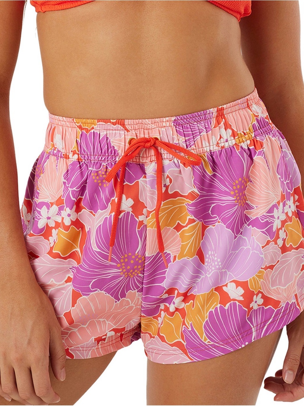 Roxy Women’s Bell Bottom Blooms No Bad Waves Boardshort Size S - Picture 2 of 4
